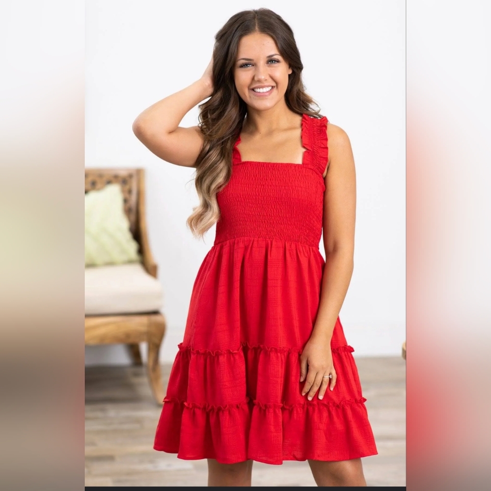 Davi & Dani Red Sundress